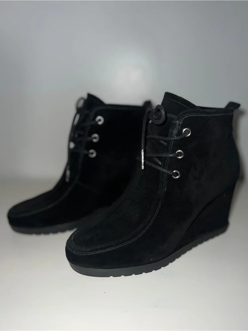 Michael Kors lace- up wedge bootie